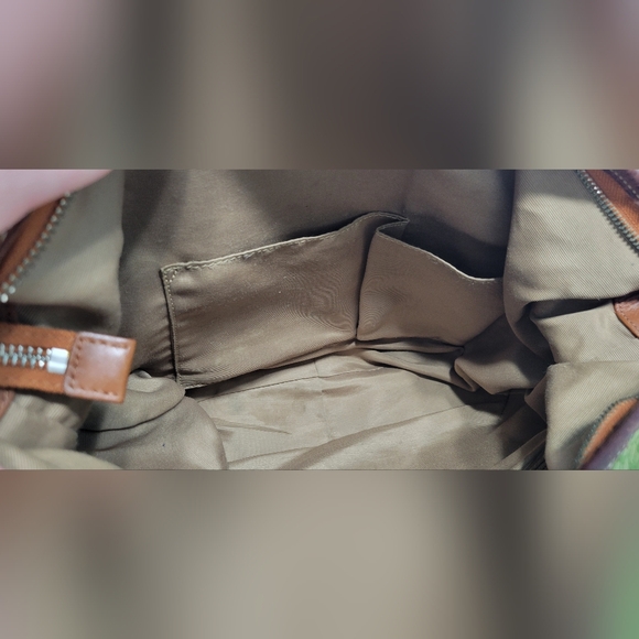 Green canvas & suede Signature Coach Bag & Wallet - Picture 3 of 12